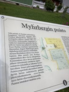 Myhrbergin puisto on yksi kolmesta 1600-luvun toreista.